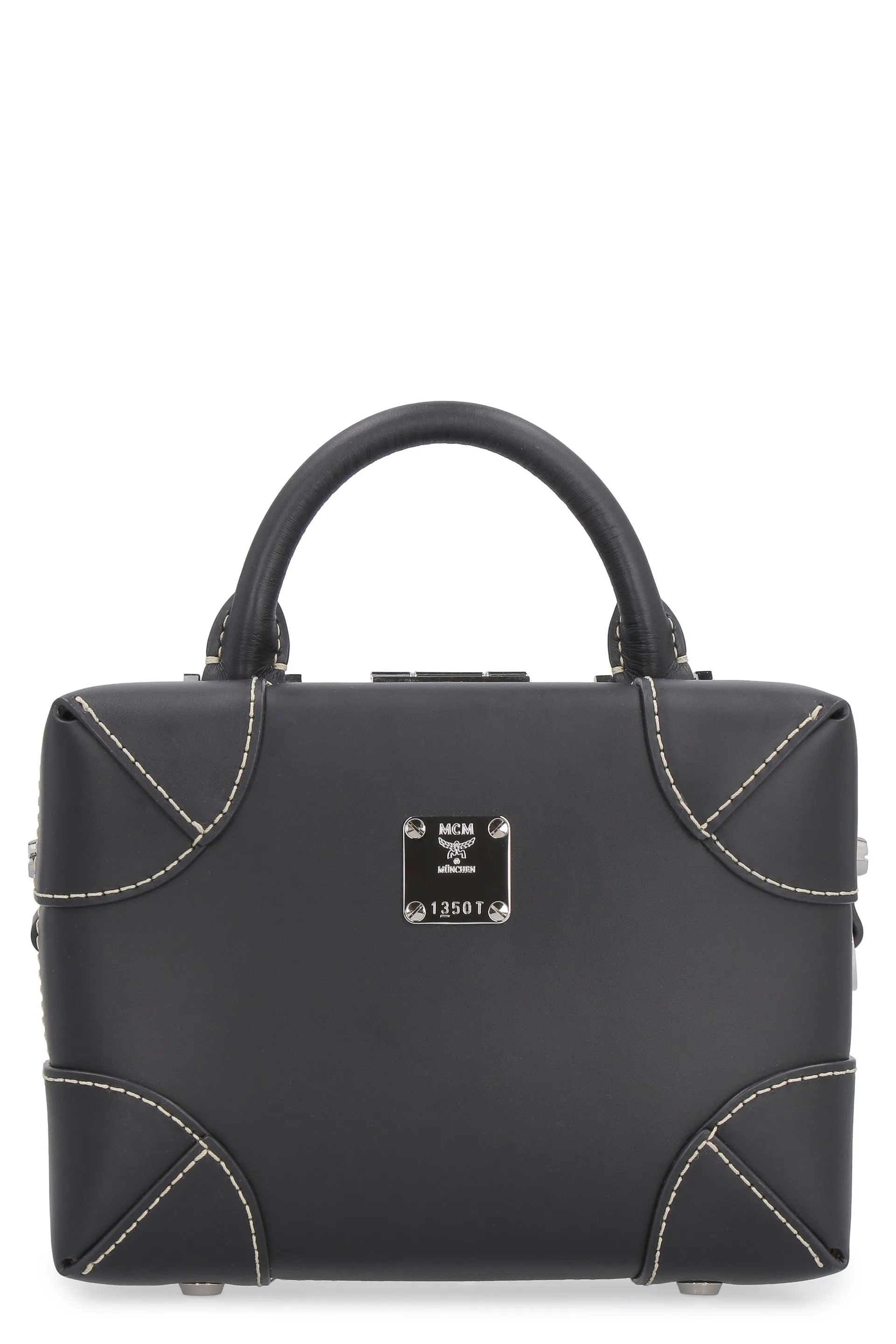 MCM Logo Plaque Mini Tote Bag