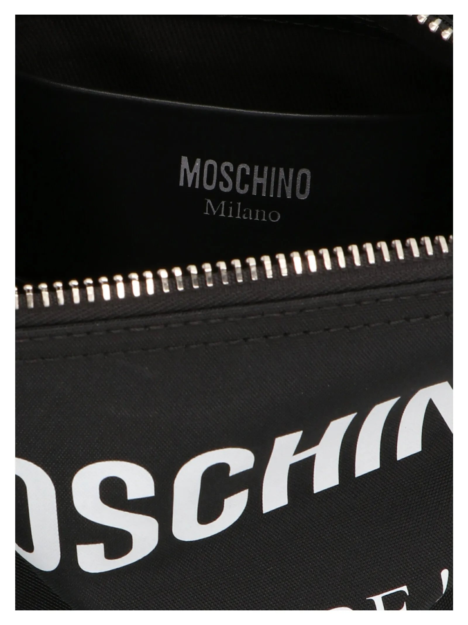 Moschino Couture Logo Printed Zipped Messenger Bag