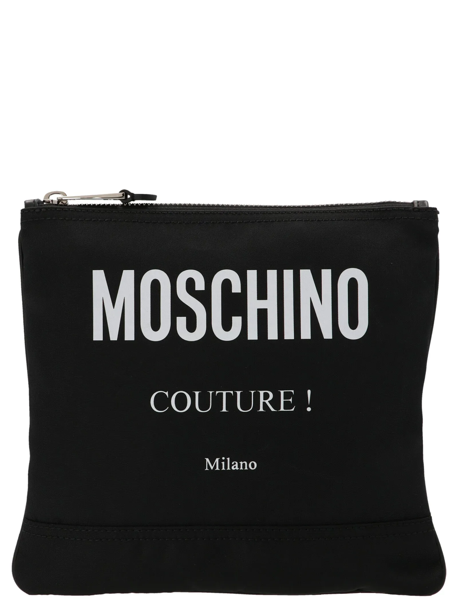 Moschino Couture Logo Printed Zipped Messenger Bag