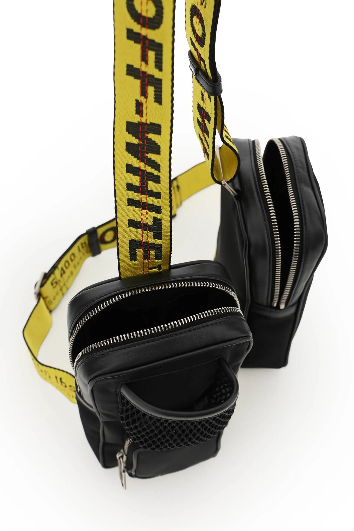 Off-White Logo Print Double Pouch Shoulder Bag