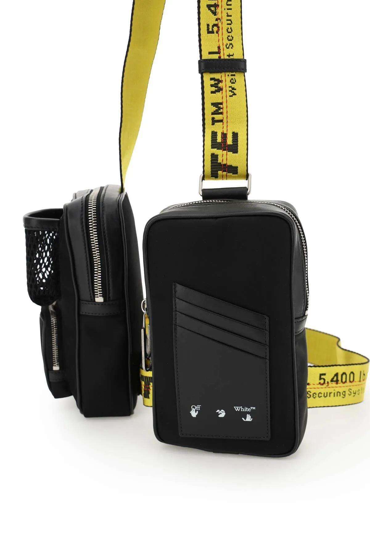 Off-White Logo Print Double Pouch Shoulder Bag