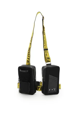 Off-White Logo Print Double Pouch Shoulder Bag