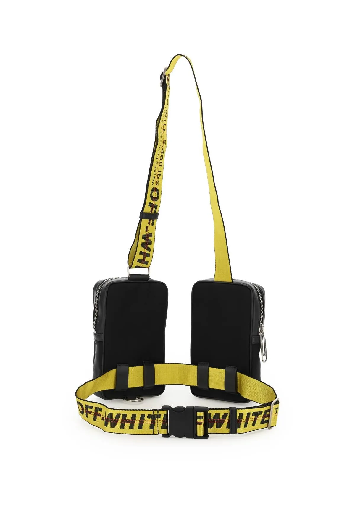 Off-White Logo Print Double Pouch Shoulder Bag