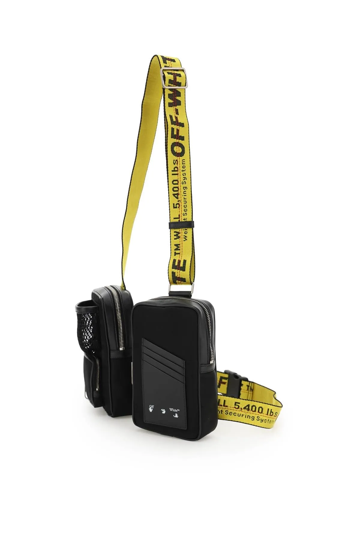 Off-White Logo Print Double Pouch Shoulder Bag
