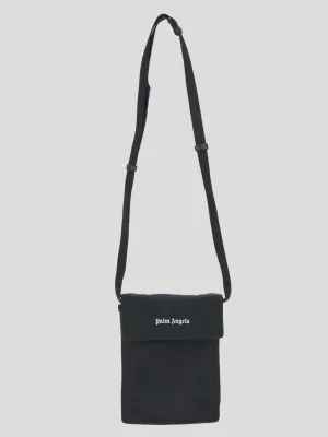 Palm Angels Logo Detailed Strapped Messenger Bag