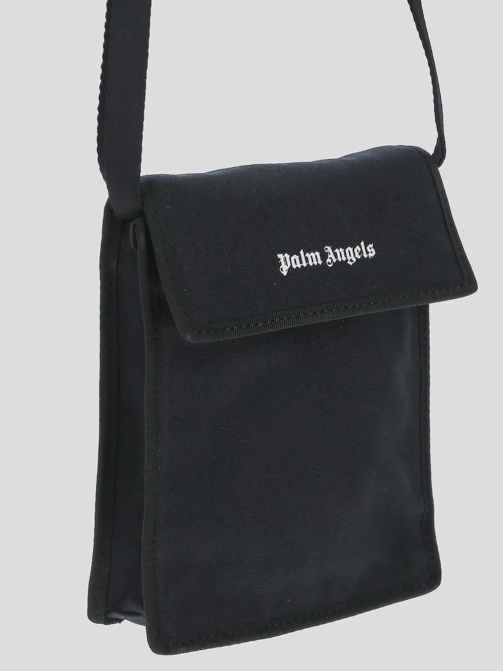 Palm Angels Logo Detailed Strapped Messenger Bag