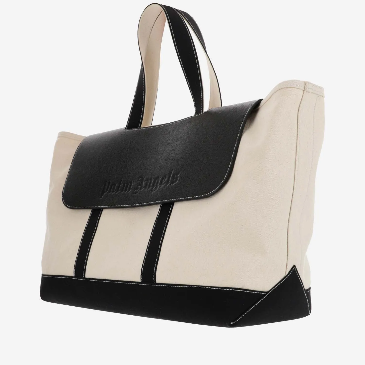 Palm Angels Logo Flap Two-Tone Tote Bag