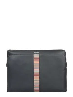 Paul Smith Artist-Stripe Zipped Clutch Bag