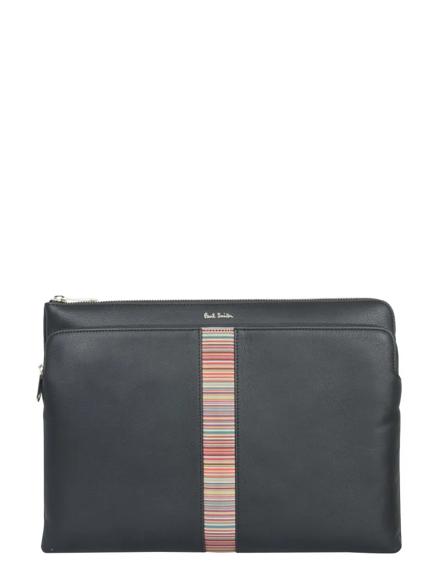 Paul Smith Artist-Stripe Zipped Clutch Bag