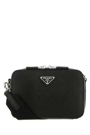 Prada Brique Logo Plaque Crossbody Bag