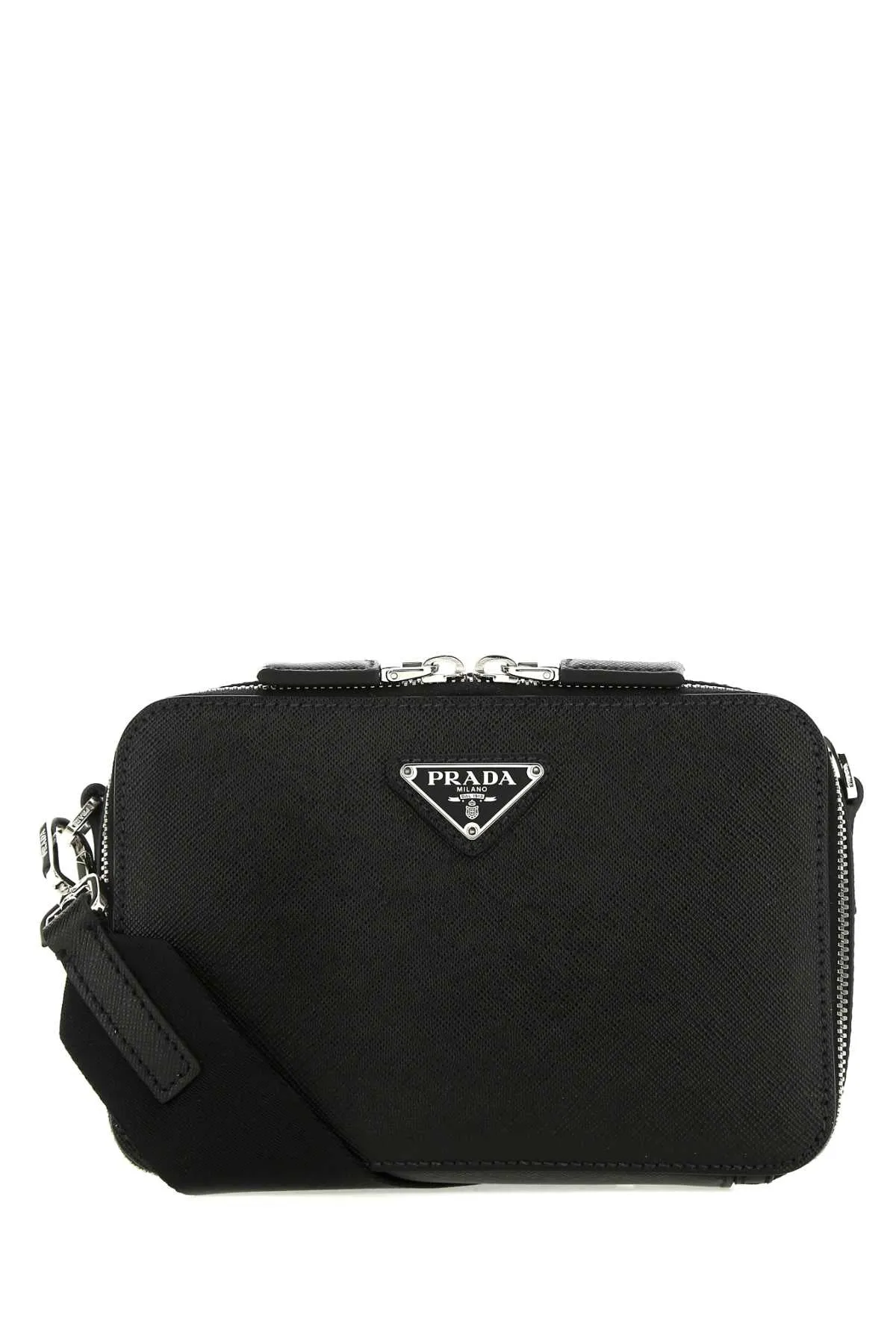 Prada Brique Logo Plaque Crossbody Bag