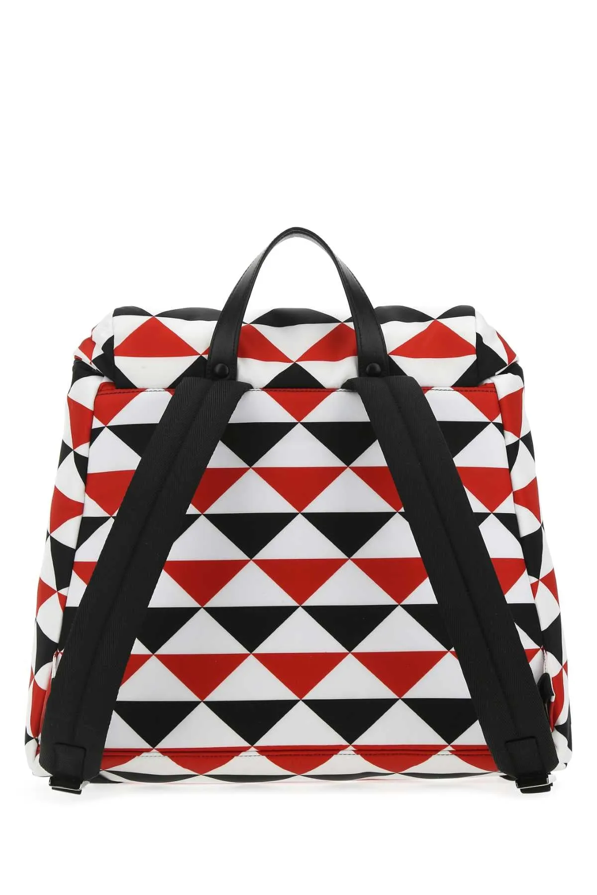 Prada Logo Patch Zip-Up Backpack