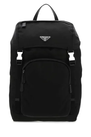 Prada Logo Plaque Buckled Backpack