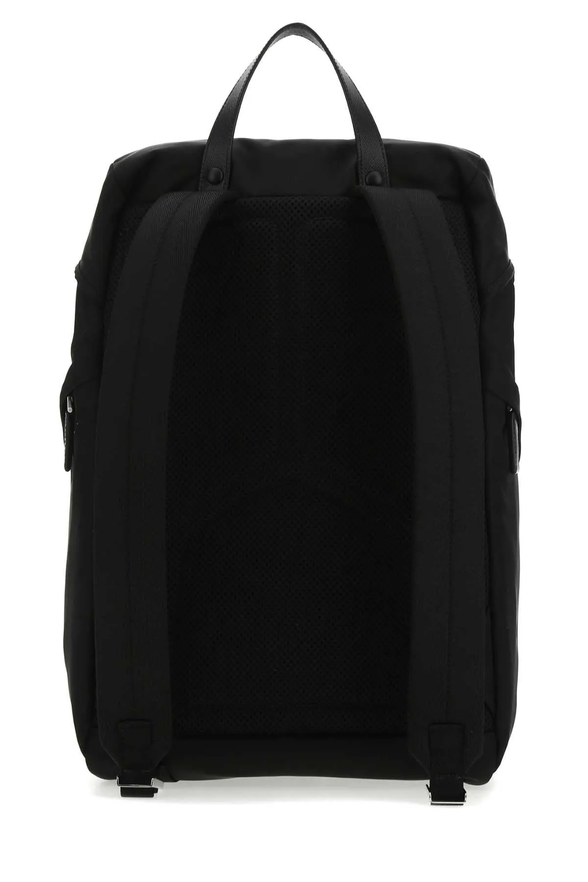 Prada Logo Plaque Buckled Backpack