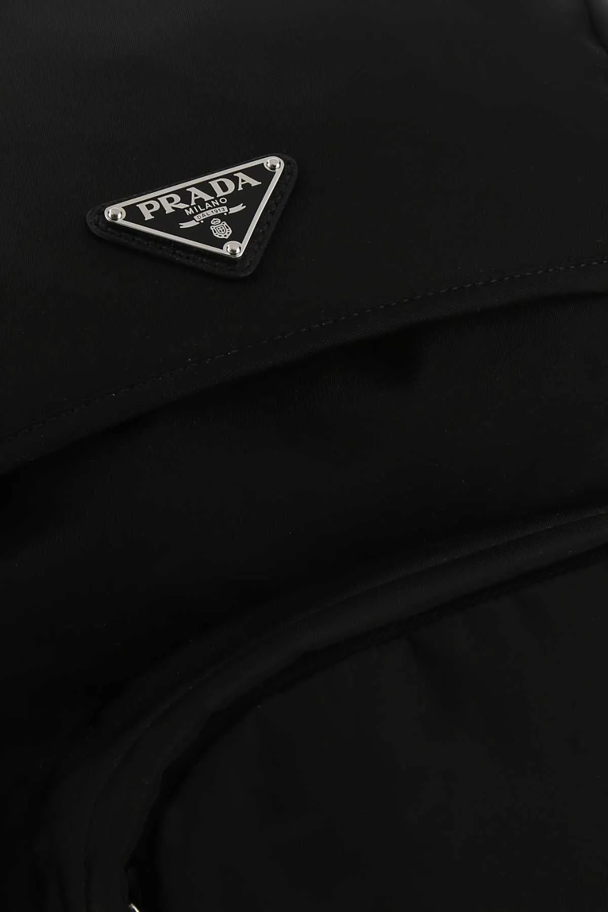 Prada Logo Plaque Buckled Backpack