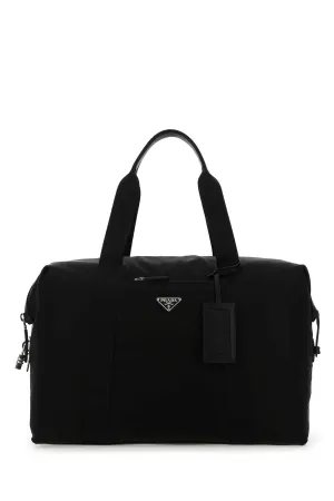 Prada Logo Plaque Duffle Bag