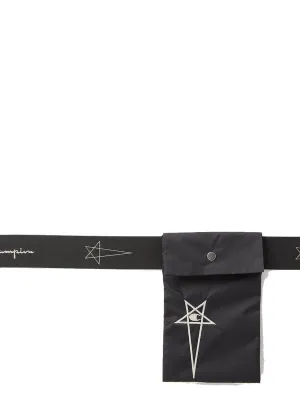 Rick Owens X Champion Logo Embroidered Foldover Messenger Bag