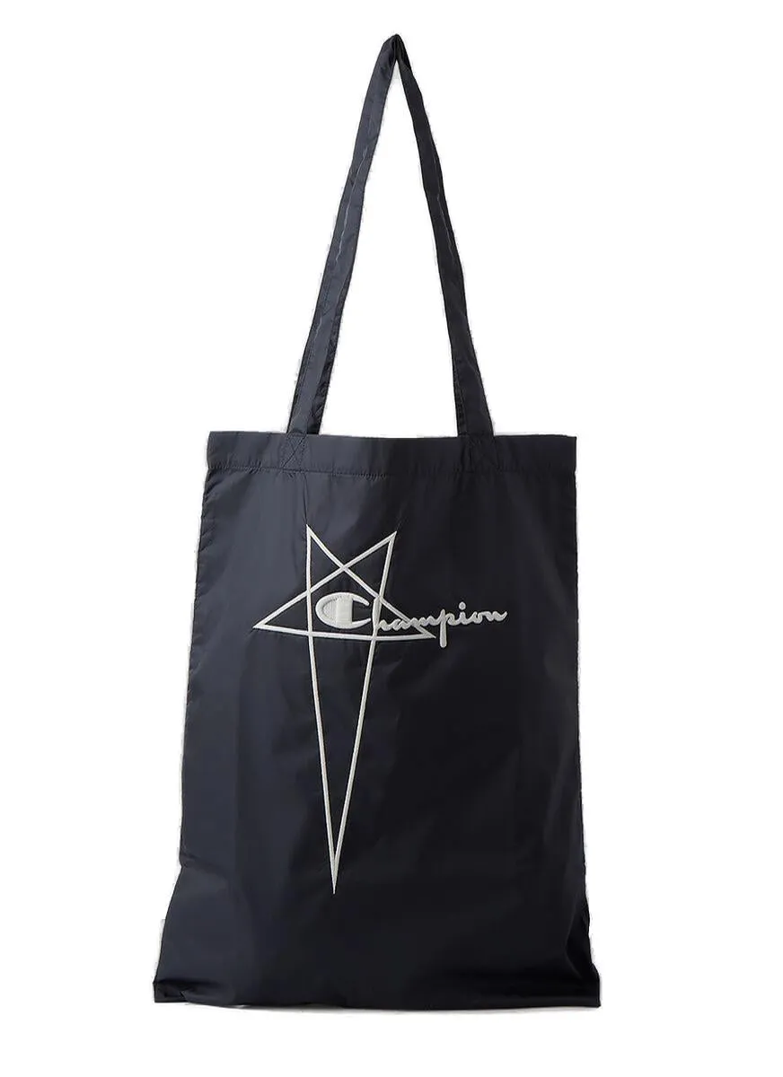 Rick Owens X Champion Logo Embroidered Tote Bag