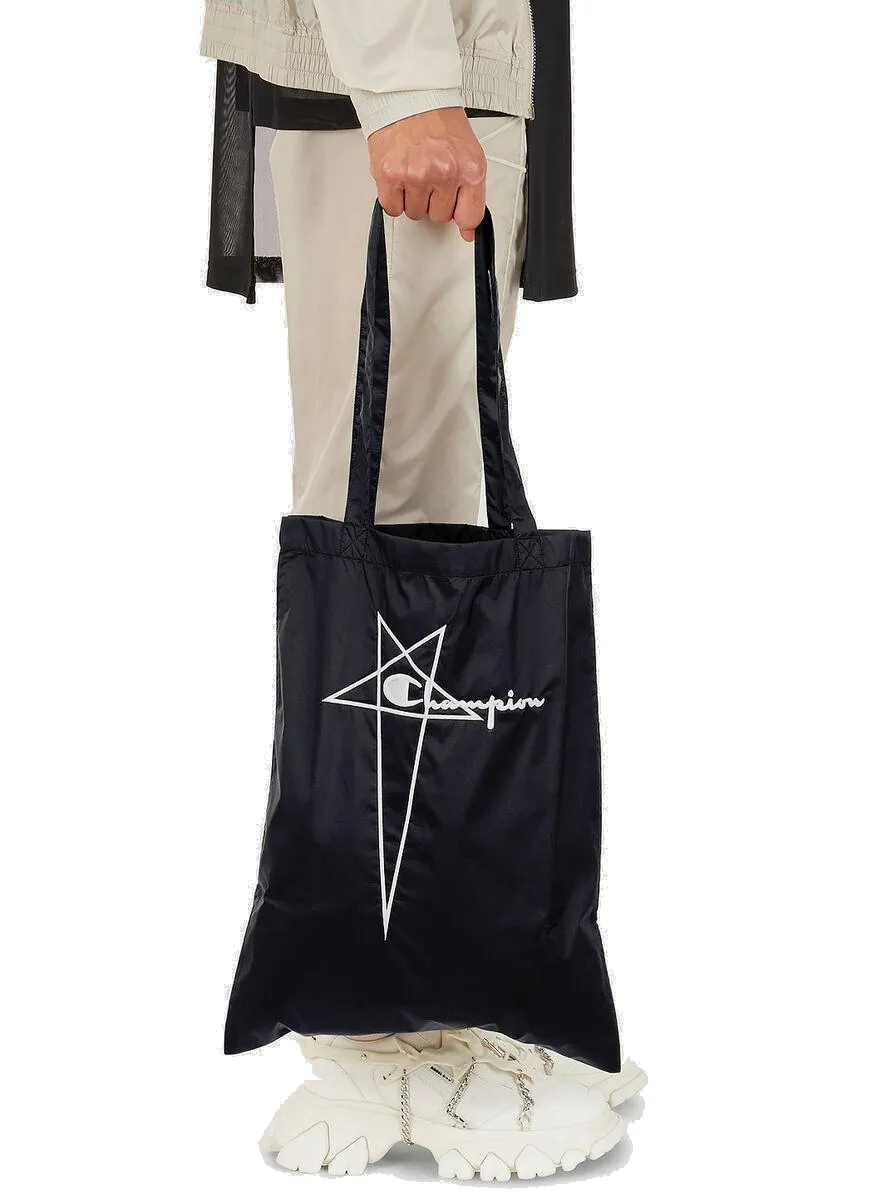 Rick Owens X Champion Logo Embroidered Tote Bag
