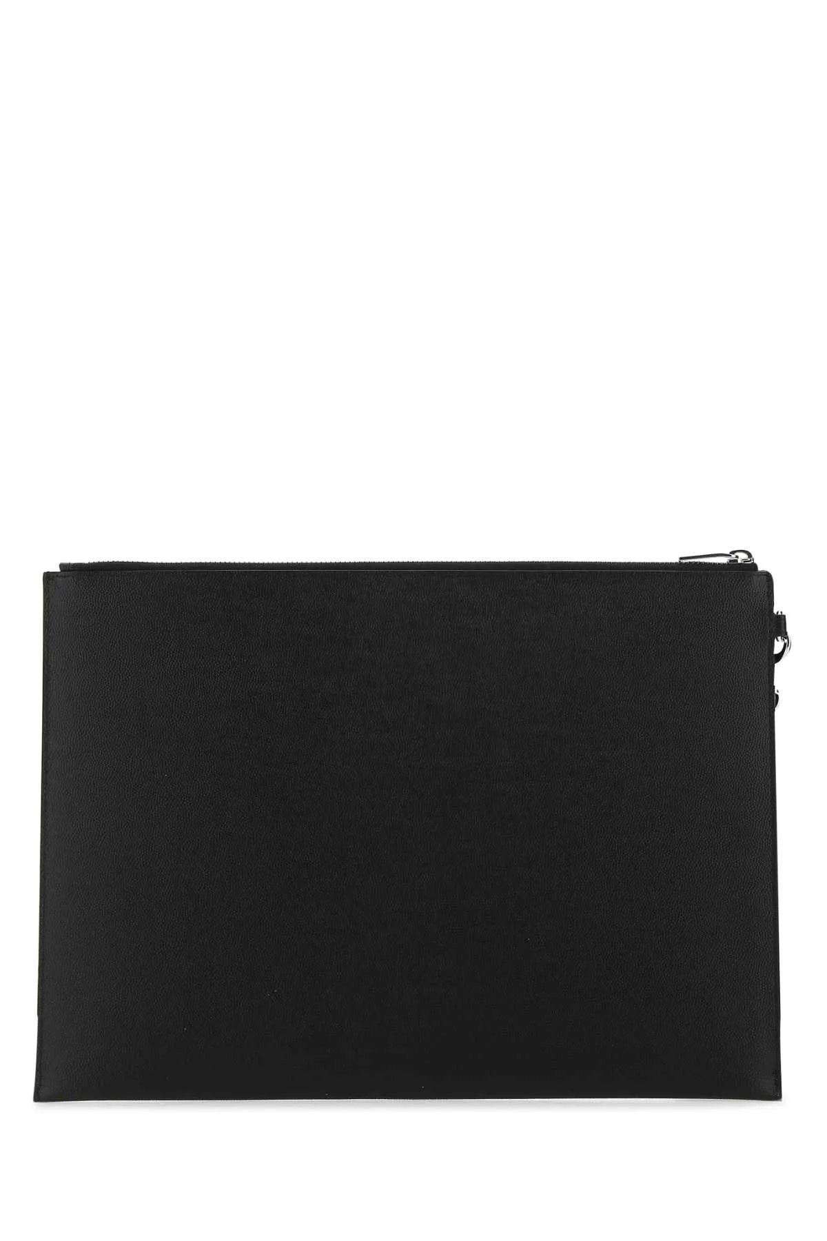 Saint Laurent Logo Printed Zipped Clutch Bag