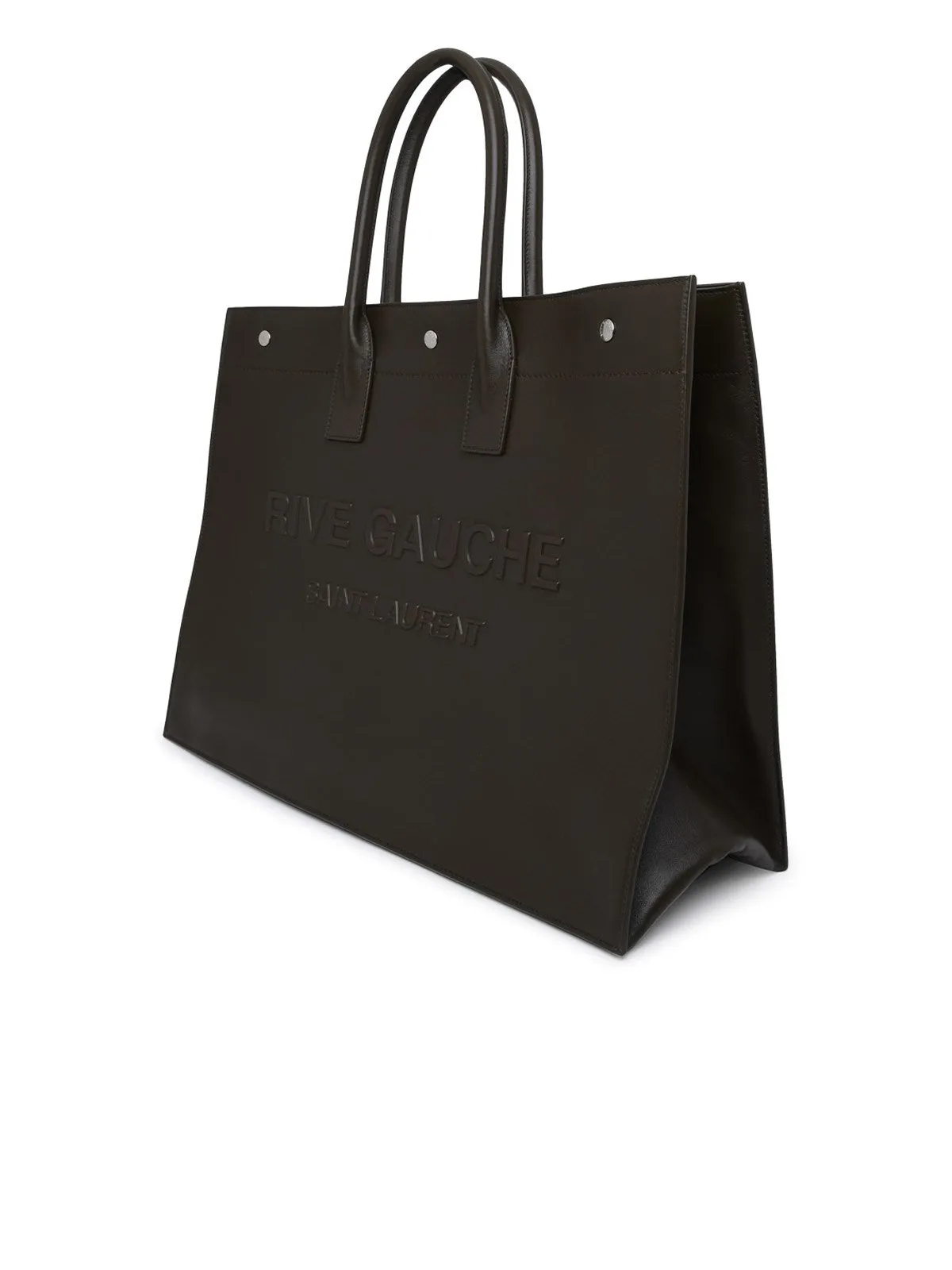 Saint Laurent Rive Gauche Logo Embossed Tote Bag