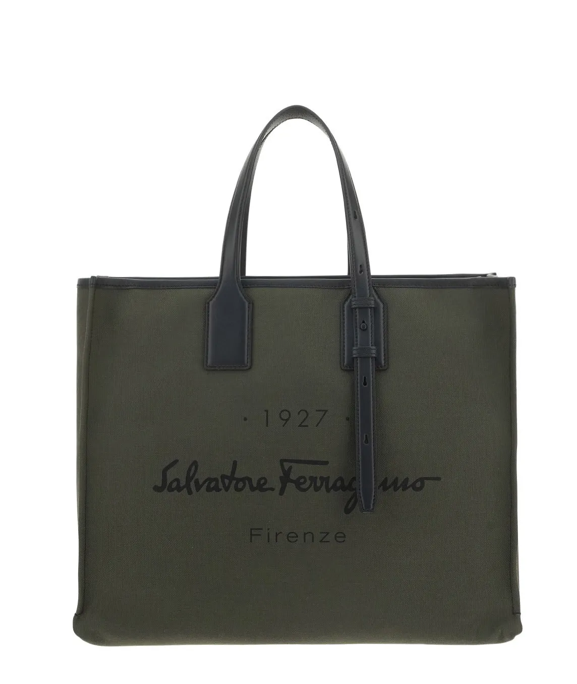 Salvatore Ferragamo 1927 Logo Print Tote Bag