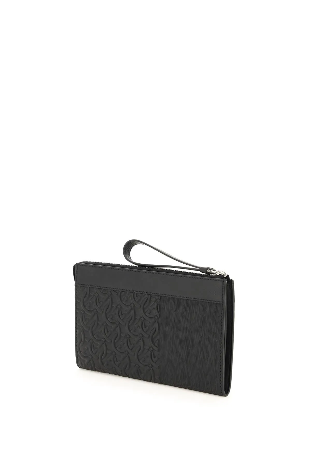 Salvatore Ferragamo Gancini Embossed Clutch Bag