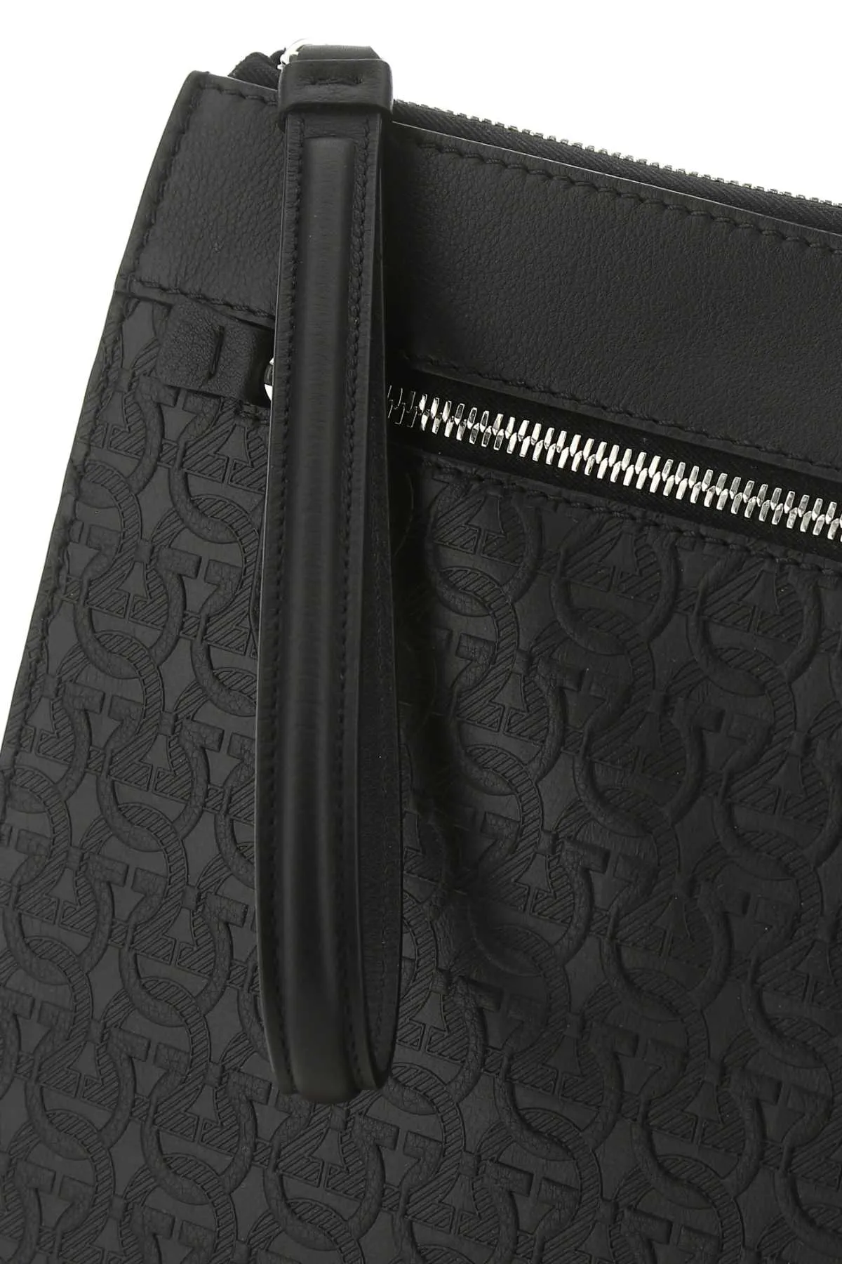 Salvatore Ferragamo Gancini Embossed Clutch Bag