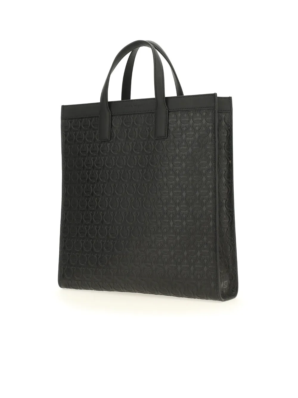 Salvatore Ferragamo Gancini Embossed Tote Bag
