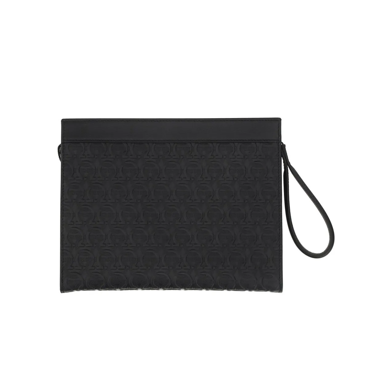 Salvatore Ferragamo Logo Detailed Zip-Up Clutch Bag