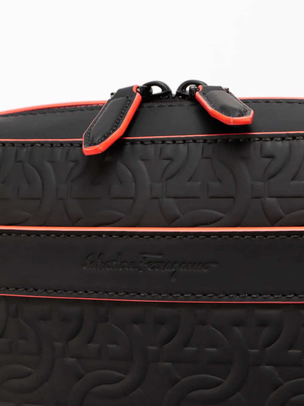 Salvatore Ferragamo Logo Embossed Zipped Crossbody Bag