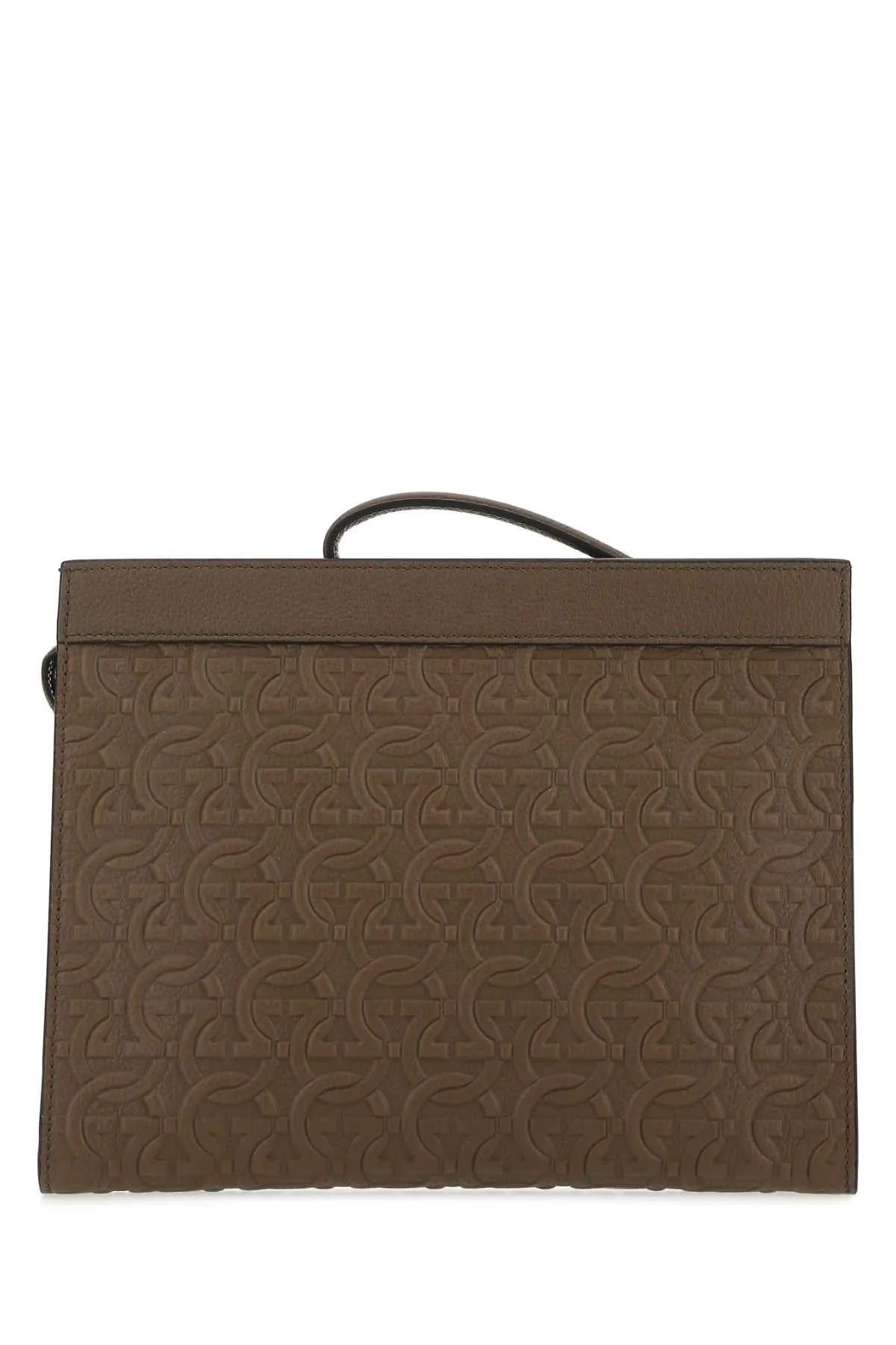 Salvatore Ferragamo Monogram Printed Clutch Bag