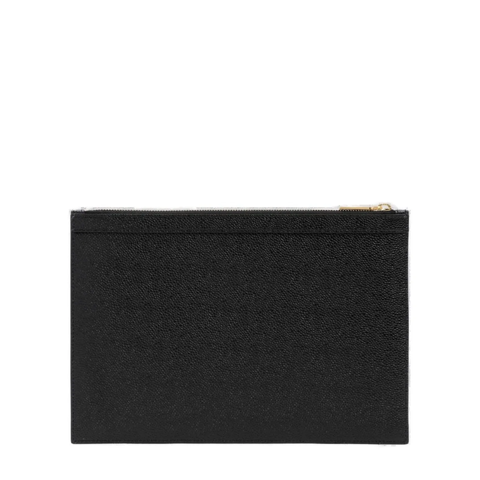 Thom Browne Debossed 4-Bar Zipped Clutch Bag