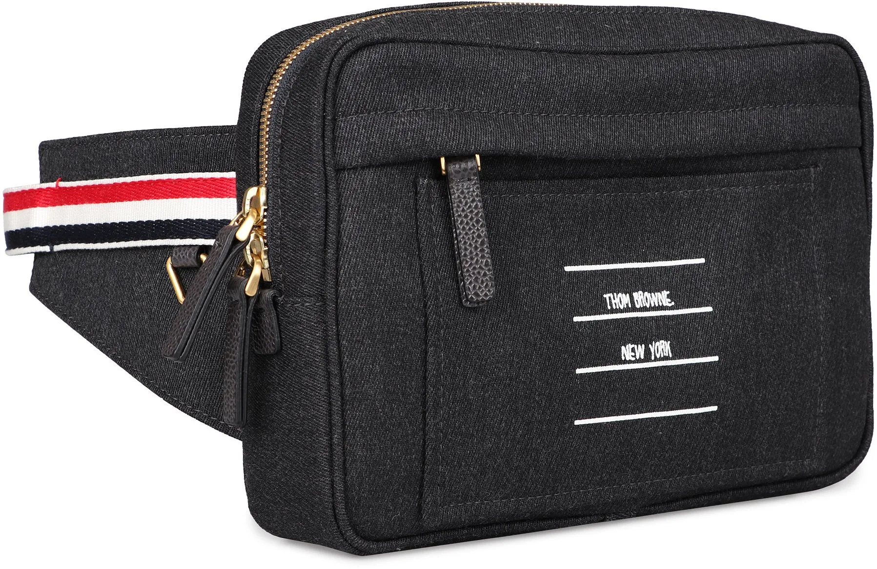 Thom Browne Logo Printed Zipped Belt Bag
