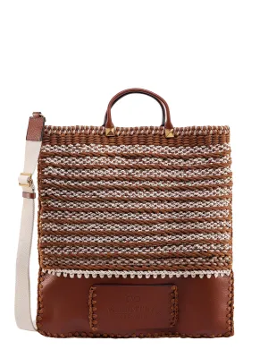 Valentino Garavani Rockstud Crochet Tote Bag