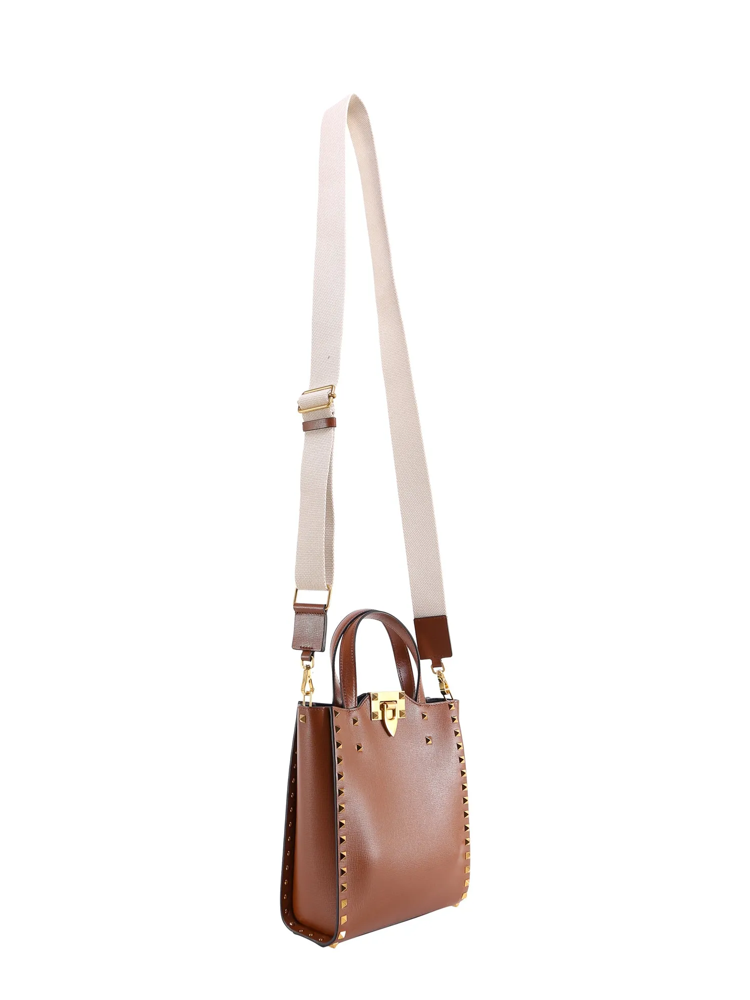Valentino Garavani Rockstud Logo Detailed Tote Bag