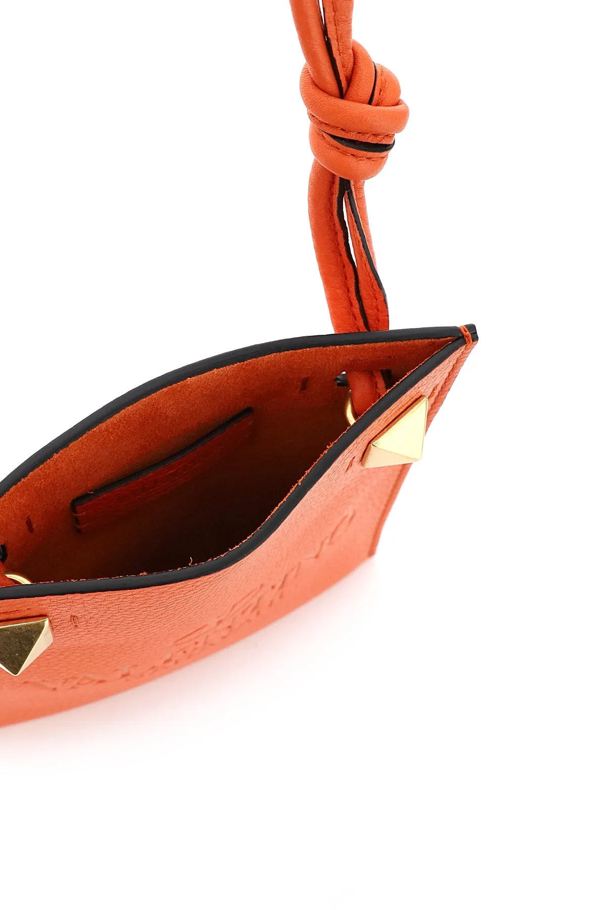 Valentino Garavani Rockstud Logo Embossed Messenger Bag