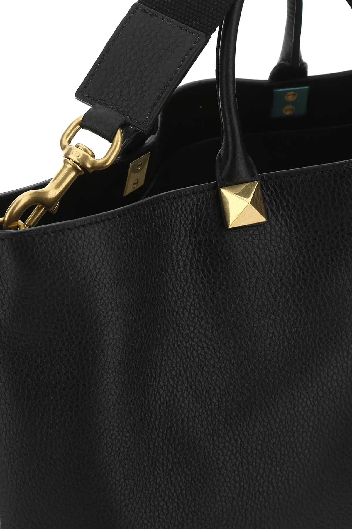 Valentino Garavani Rockstud Logo Patch Tote Bag