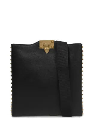 Valentino Garavani Rockstud Logo Print Messenger Bag