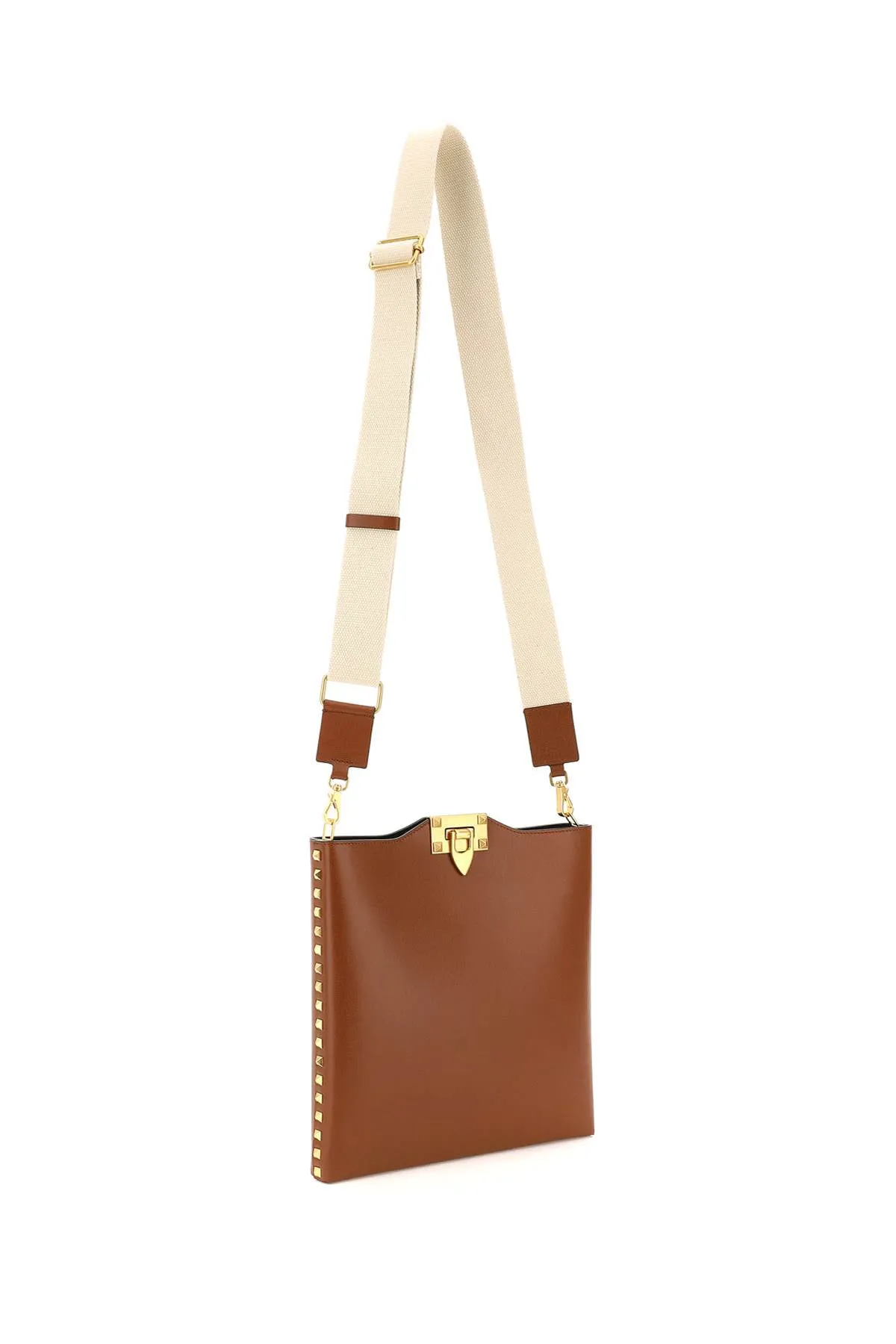 Valentino Garavani Rockstud Logo Print Messenger Bag