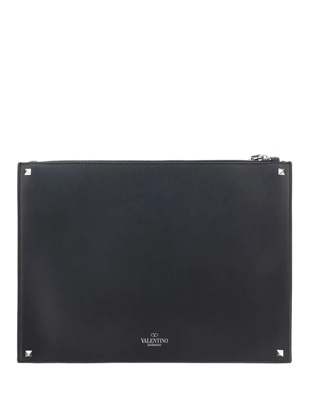 Valentino Garavani Rockstud Logo Printed Clutch Bag