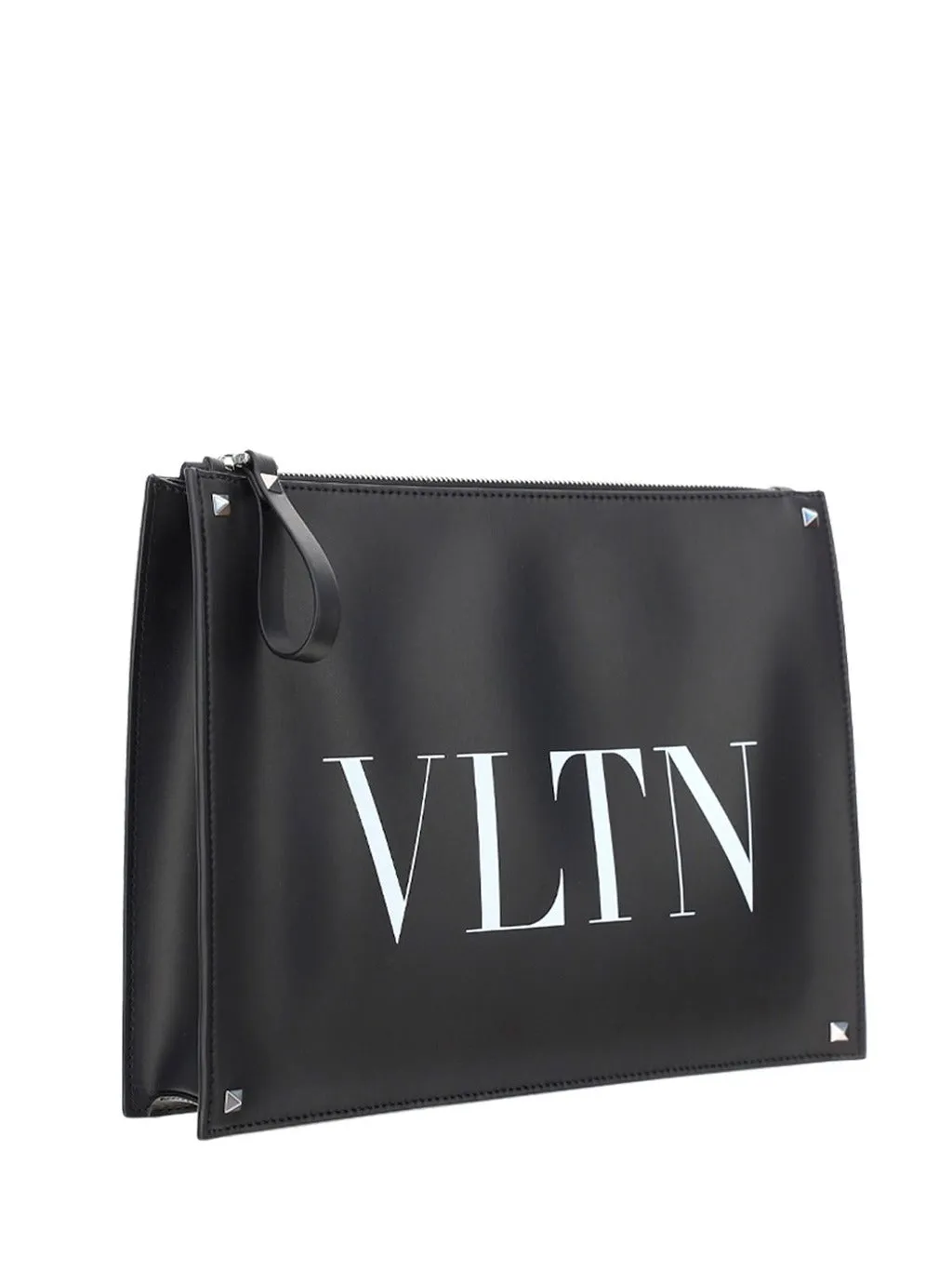 Valentino Garavani Rockstud Logo Printed Clutch Bag