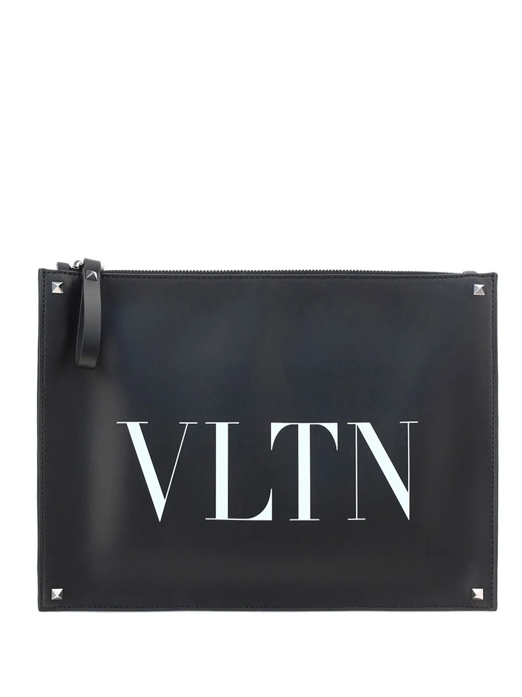 Valentino Garavani Rockstud Logo Printed Clutch Bag