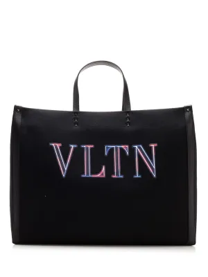 Valentino Garavani Rockstud VLTN Printed Tote Bag