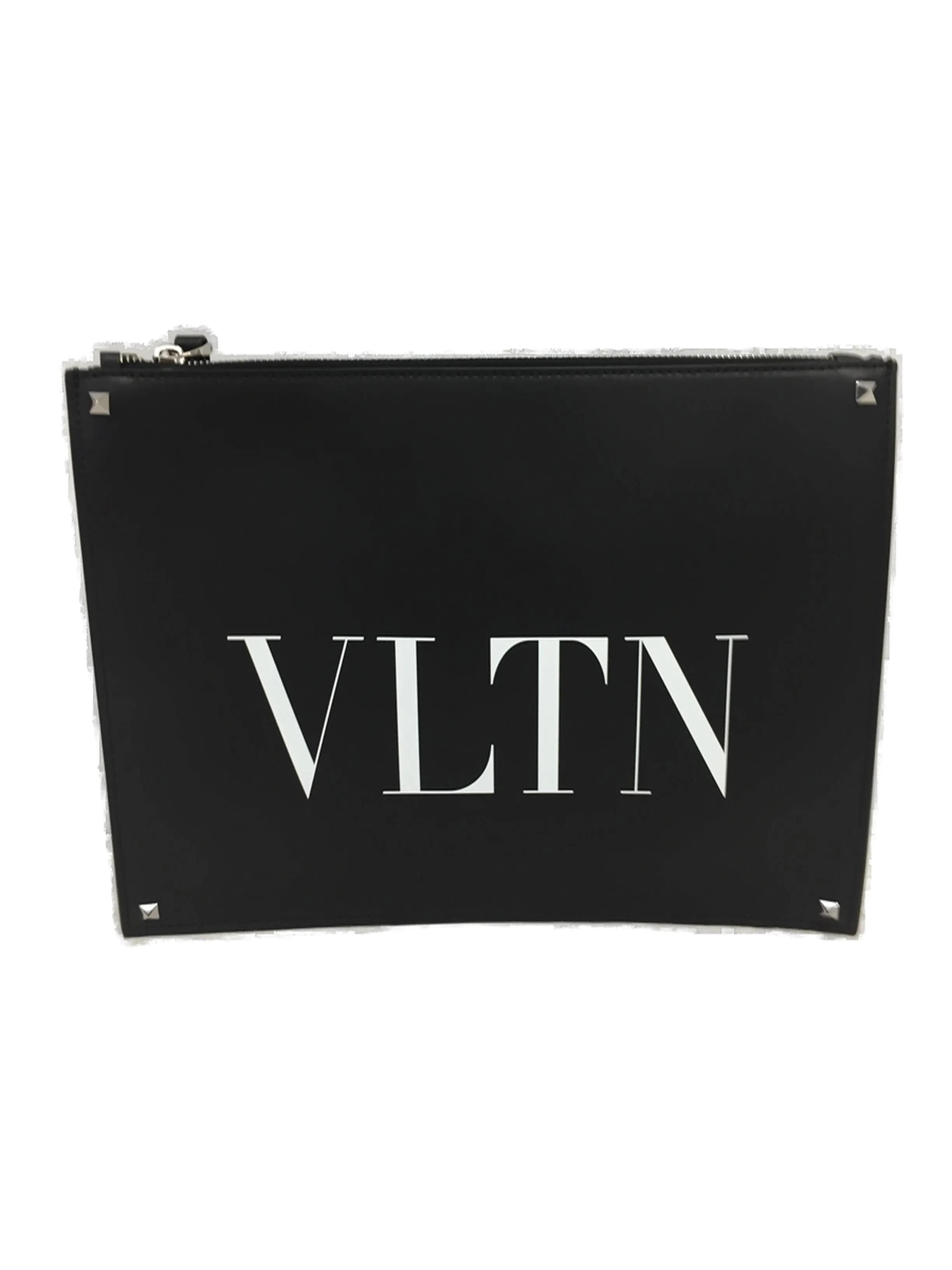 Valentino Garavani Rockstud VLTN Printed Zipped Clutch Bag