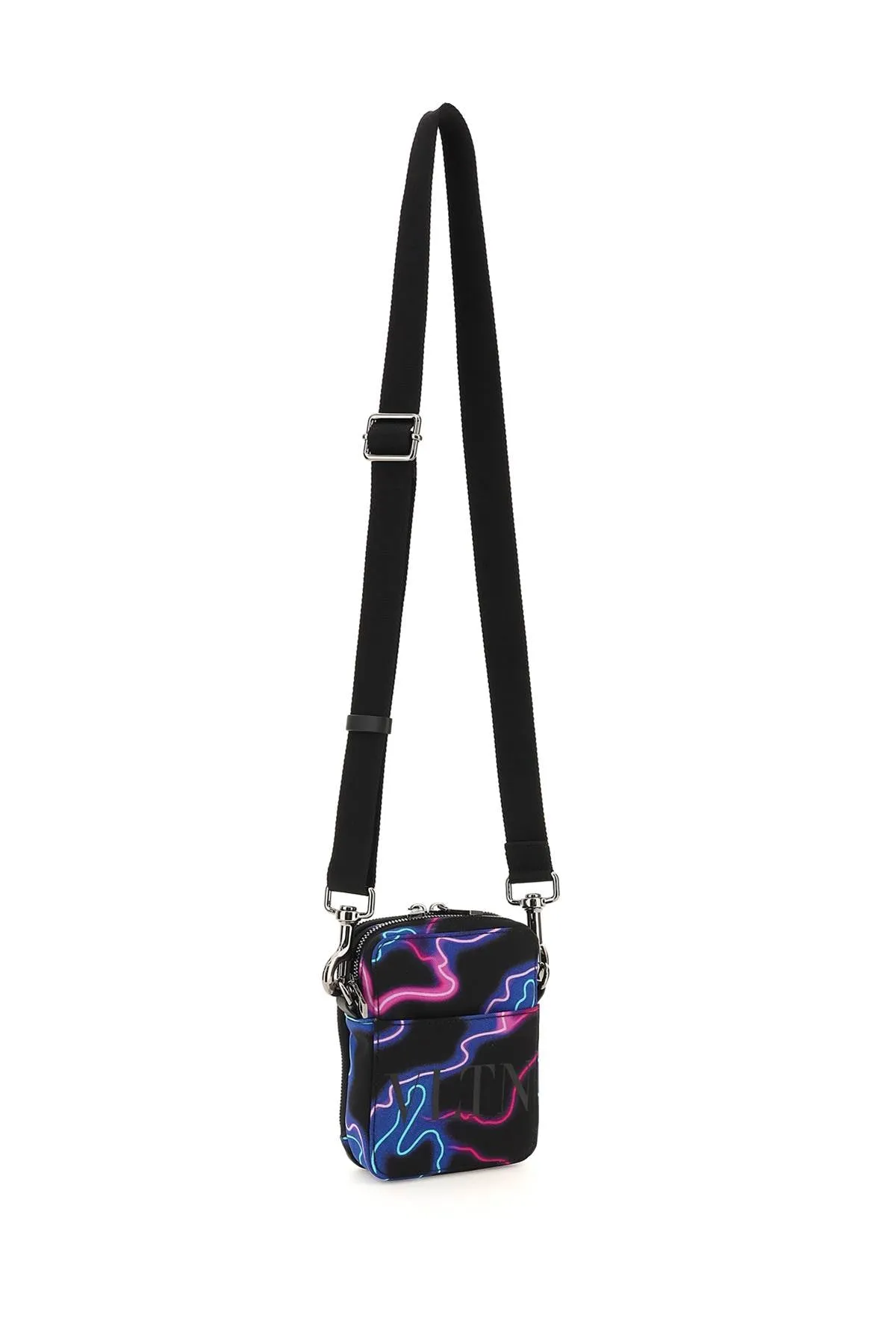 Valentino Logo Printed Zip-Up Crossbody Bag