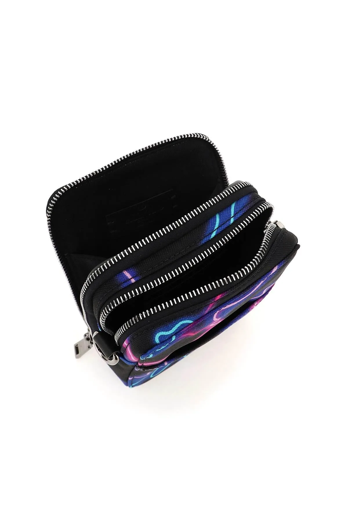 Valentino Logo Printed Zip-Up Crossbody Bag