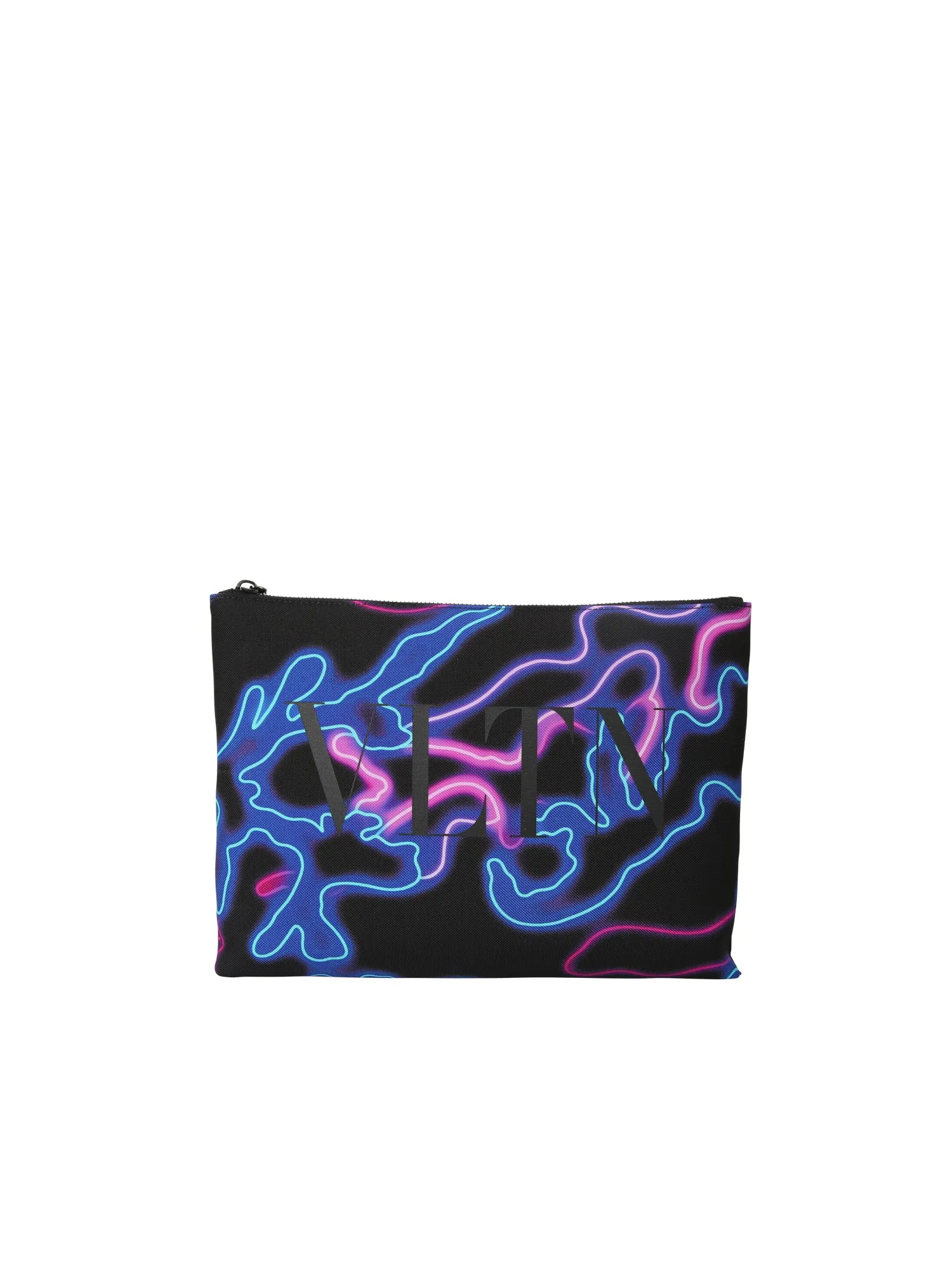 Valentino Neo Camouflage Printed Zipped Clutch Bag