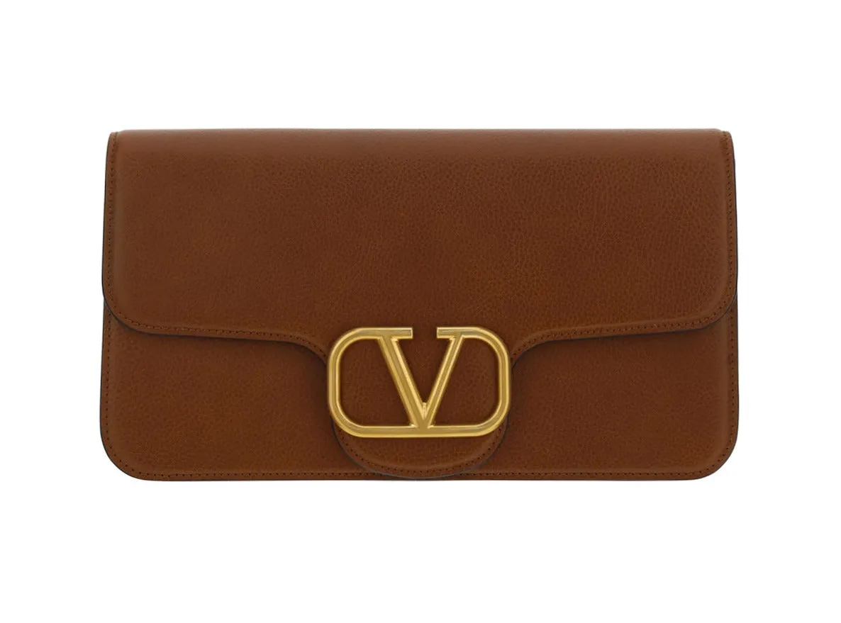 Valentino Small VLogo Foldover Top Messenger Bag