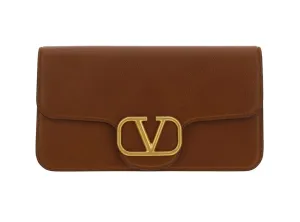 Valentino Small VLogo Foldover Top Messenger Bag